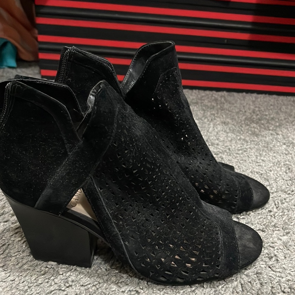 Vince Camuto black block heels